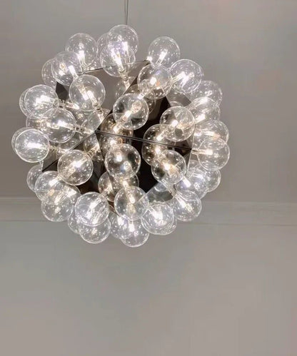 Italian Designer Creative Glass Ball Chandelier Scandinavian Dandelion Hallway/Entryway/Staircase Light Fixture-Nobipets