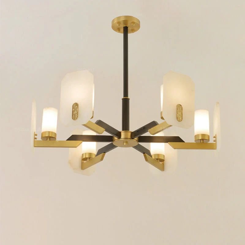 Janina Alabaster Round chandelier-Nobipets
