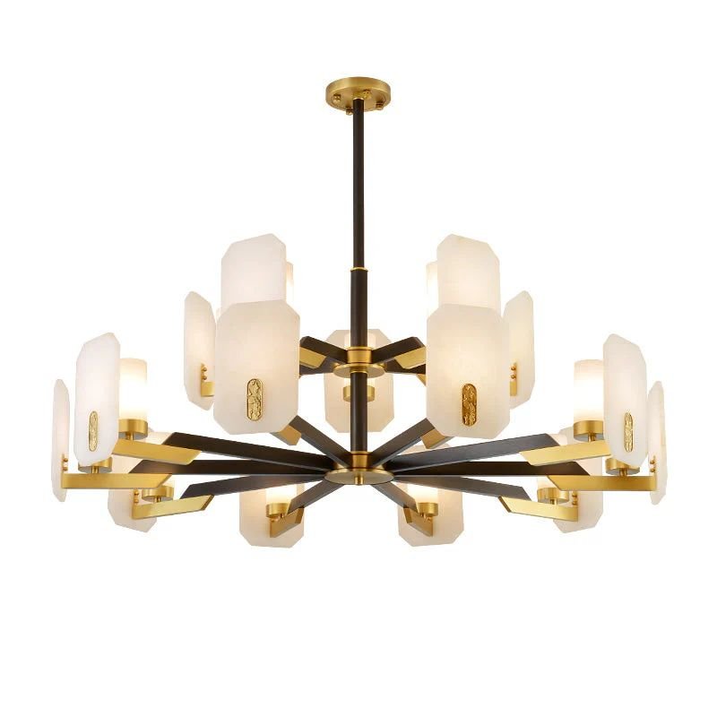 Janina Alabaster Round chandelier-Nobipets