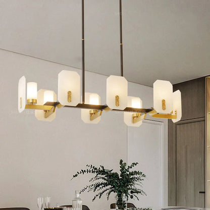 Janina Alabaster Round chandelier-Nobipets
