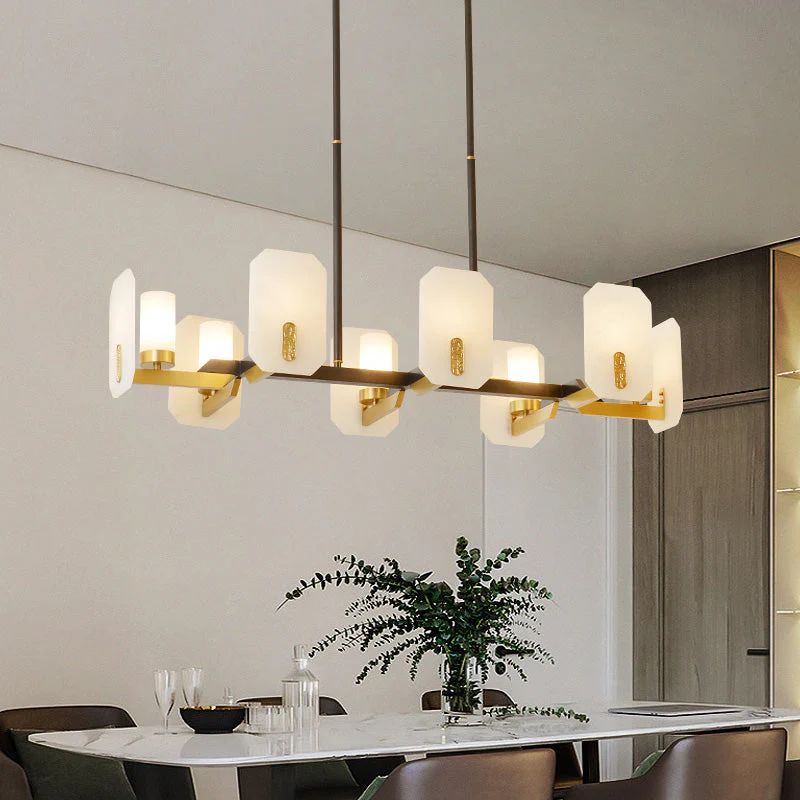 Janina Alabaster Round chandelier-Nobipets
