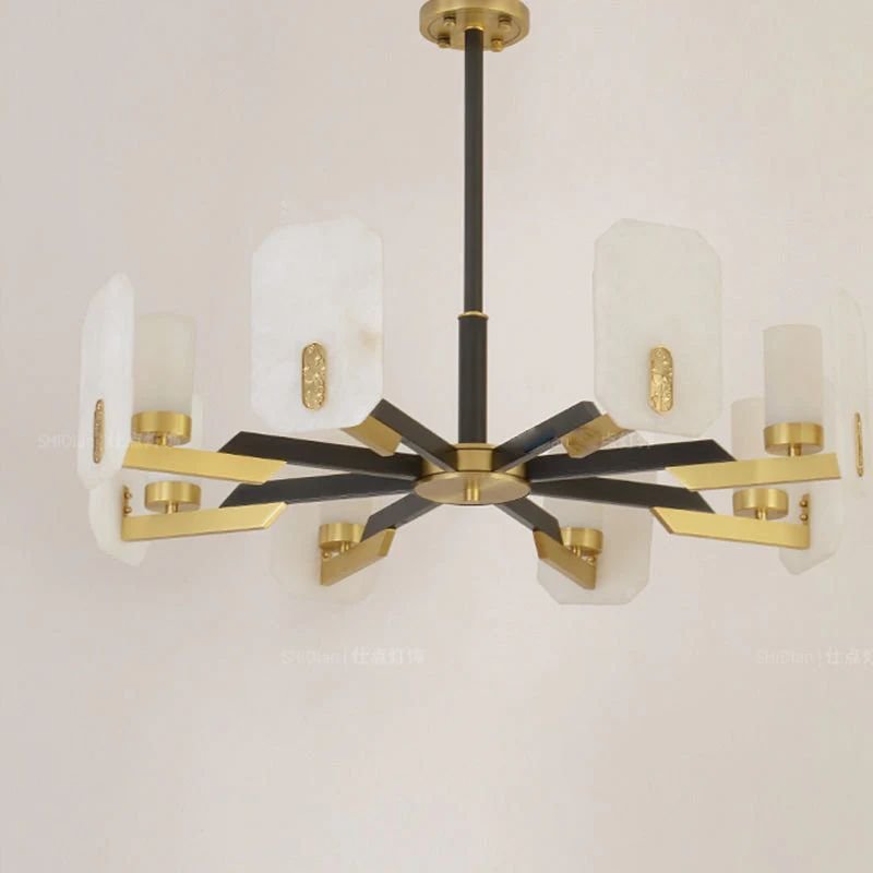 Janina Alabaster Round chandelier-Nobipets