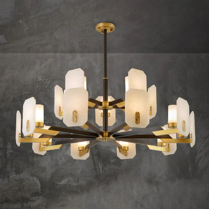 Janina Alabaster Round chandelier-Nobipets