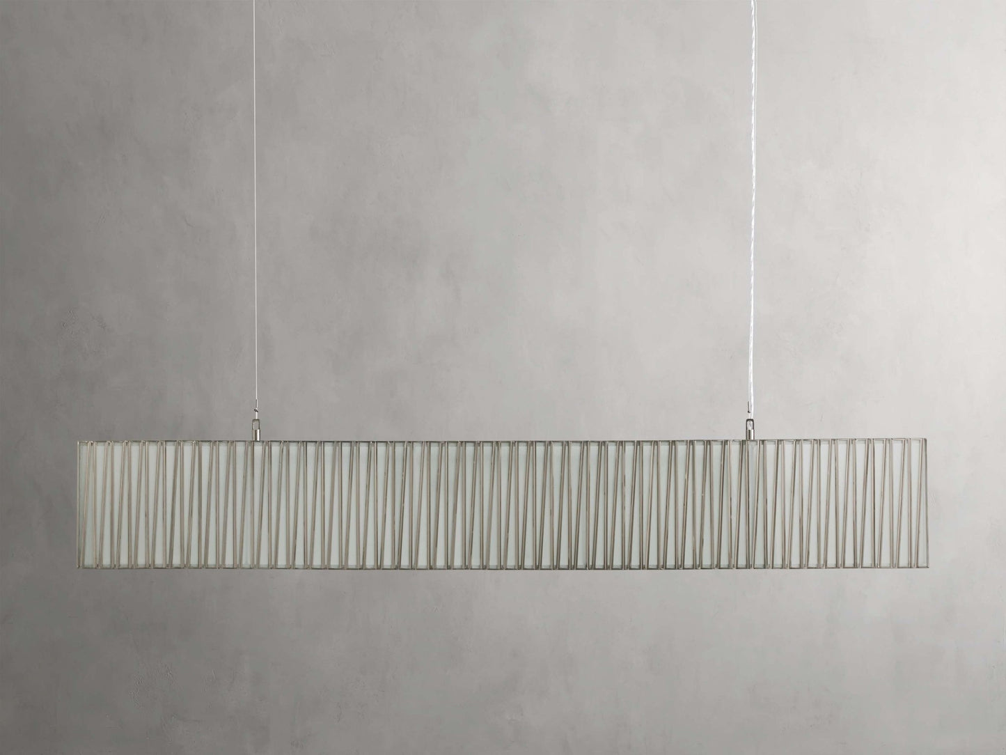 Jeunet Rectangular Chandelier in Nickel