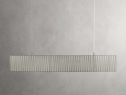 Jeunet Rectangular Chandelier in Nickel