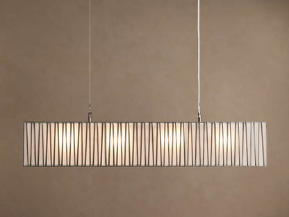 Jeunet Rectangular Chandelier in Nickel