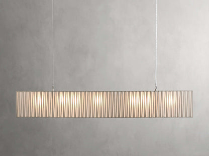 Jeunet Rectangular Chandelier in Nickel