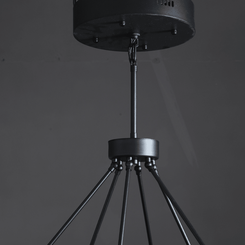 Knight Black 2-Tier Round Chandelier 60"-Nobipets
