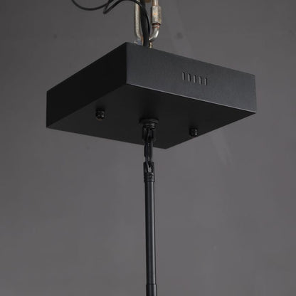 Knight Black Rectangular Chandelier 48"/62"-Nobipets