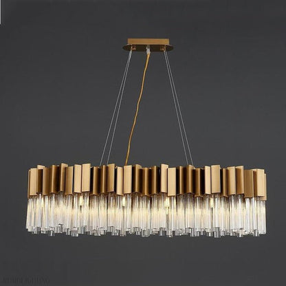 Kubica Oval Crystal Chandelier-Nobipets