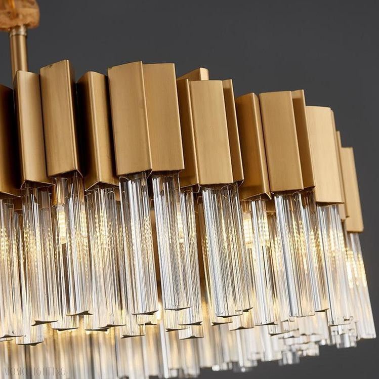 Kubica Oval Crystal Chandelier-Nobipets