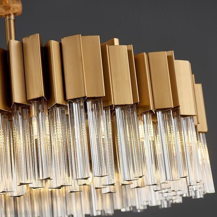 Kubica Round Crystal Chandelier-Nobipets