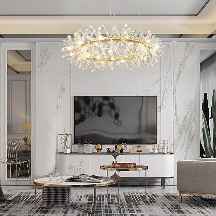 Kylia 2 Tier Ring Crystal Chandelier 60”-Nobipets
