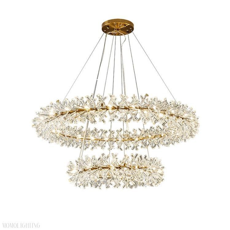 Kylia 2 Tier Ring Crystal Chandelier 60”-Nobipets