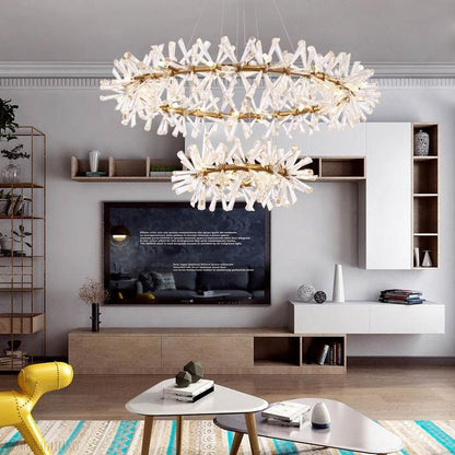 Kylia Ring Crystal Chandelier-Nobipets
