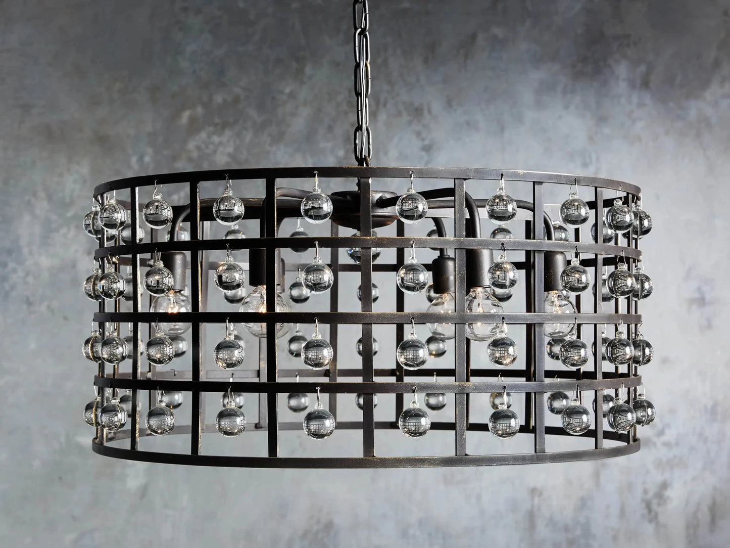 La Cage Round Chandelier 6/8/12 Light-Nobipets