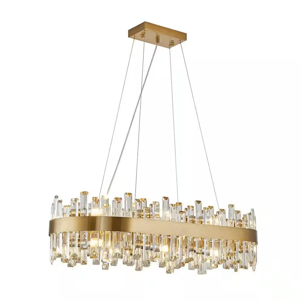 Lam Crystal Oval Chandelier-Nobipets