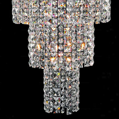 Large Multi-pieces Crystal Chandelier Stylish Ceiling Light Fixture For Foyer Living Room Staircase-Nobipets