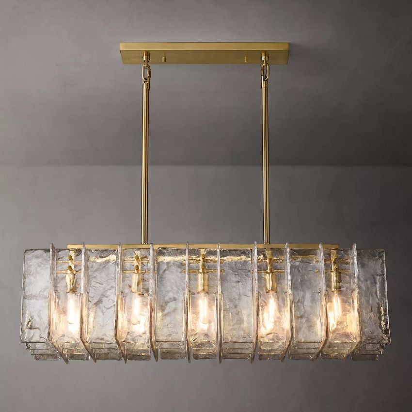 Lattic Rectangle Chandelier 49"-Nobipets