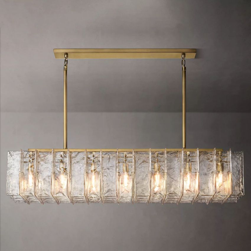Lattic Rectangle Chandelier 67"-Nobipets