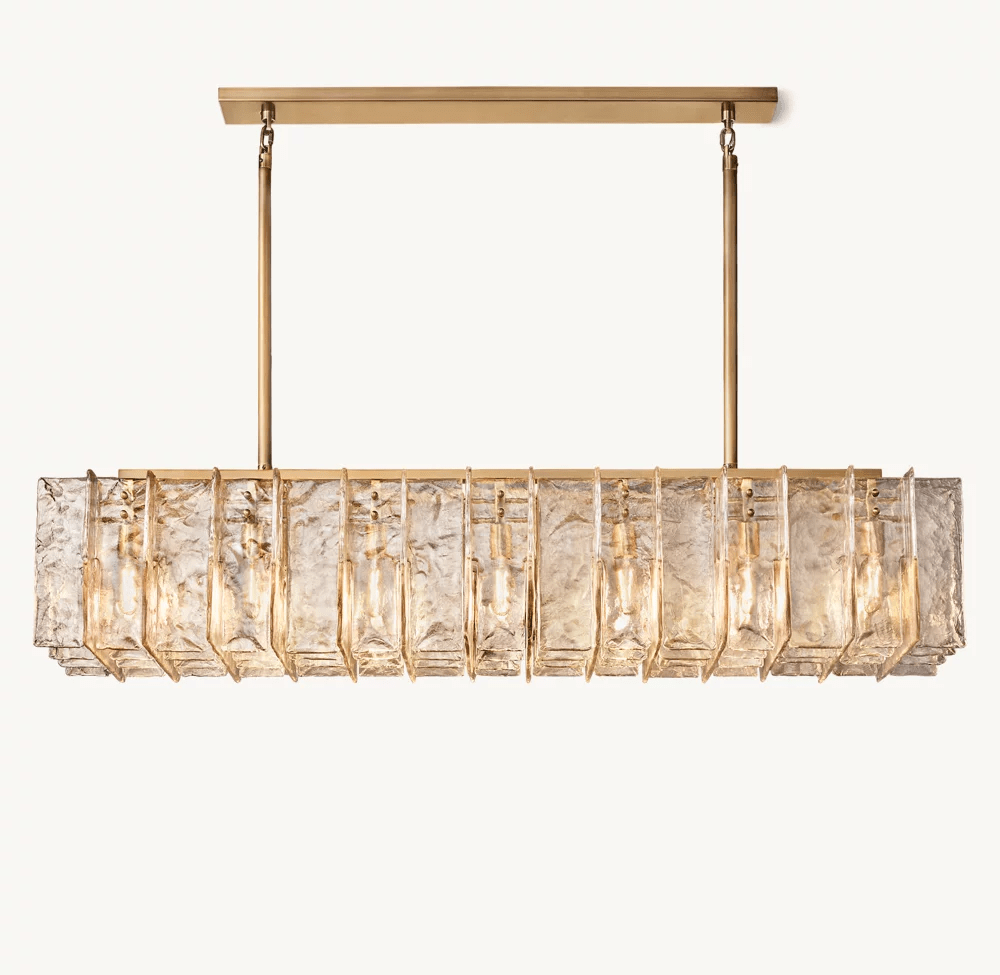Lattic Rectangle Chandelier 67"-Nobipets
