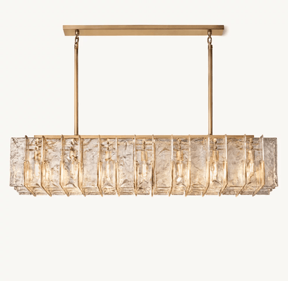 Lattic Rectangle Chandelier 67"-Nobipets