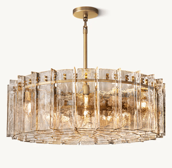 Lattic Round Glass Chandelier 48"-Nobipets