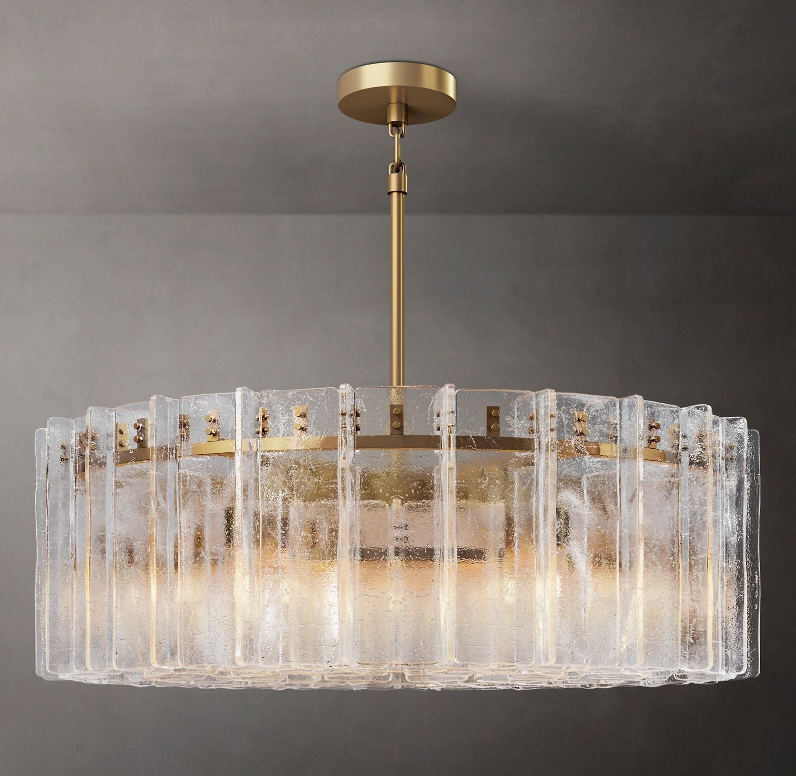 Lattic Round Glass Chandelier 48"-Nobipets
