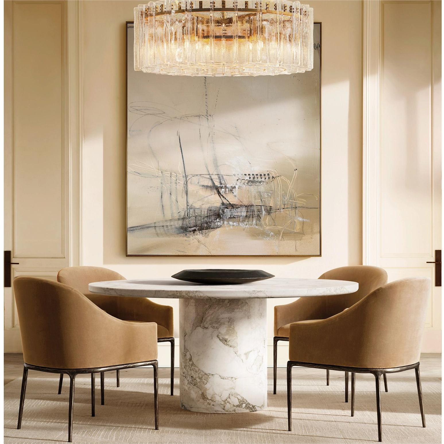 Lattic Round Glass Chandelier 48"-Nobipets