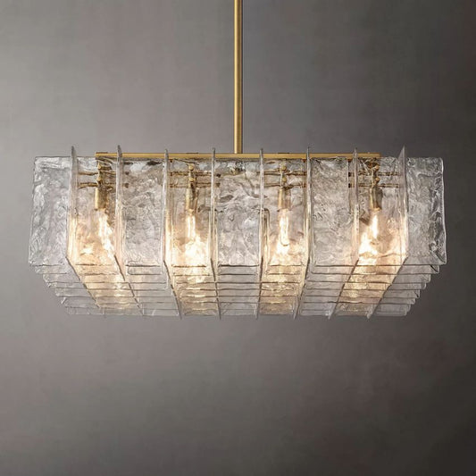 Lattic Square Glass Chandelier 49"-Nobipets