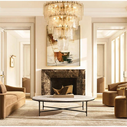 Lattic Tired Glass Chandelier 47"-Nobipets