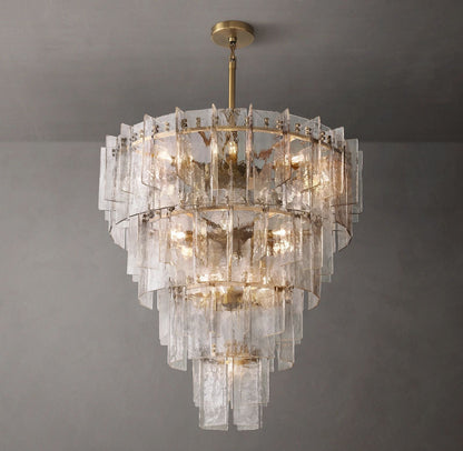 Lattic Tired Glass Chandelier 47"-Nobipets