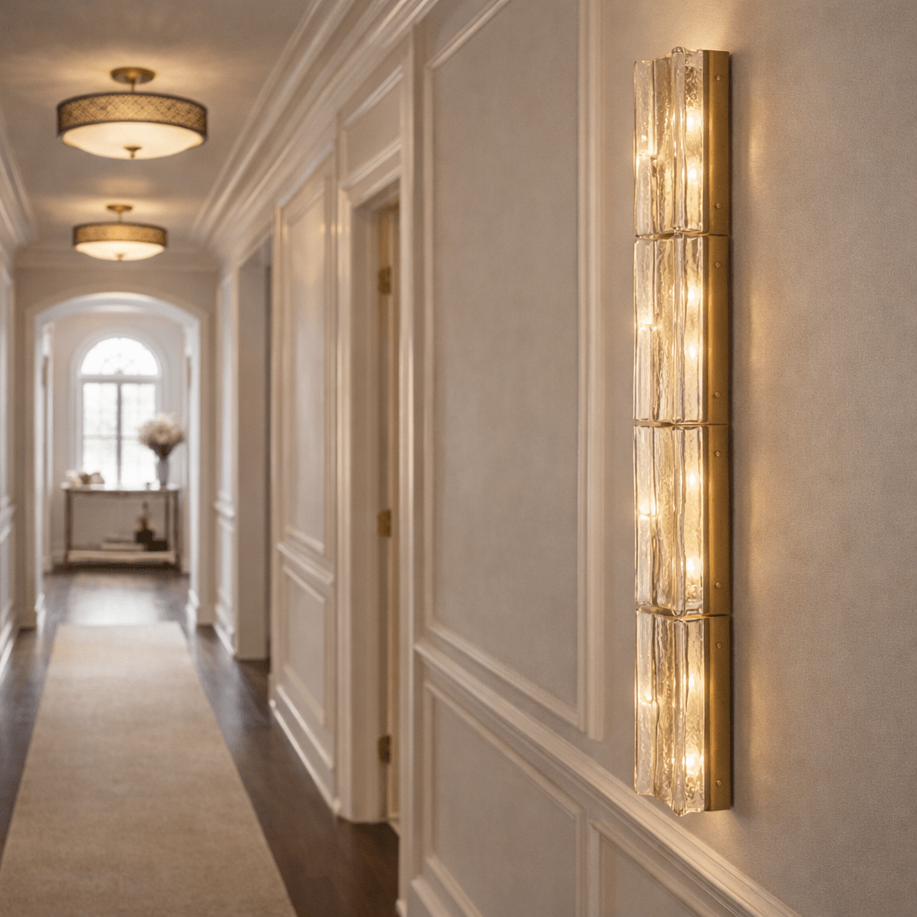 Lattica Clear Glass Grand Sconce