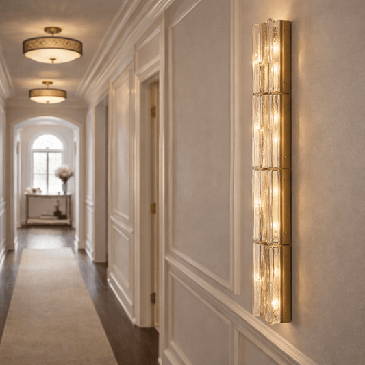 Lattica Clear Glass Grand Sconce
