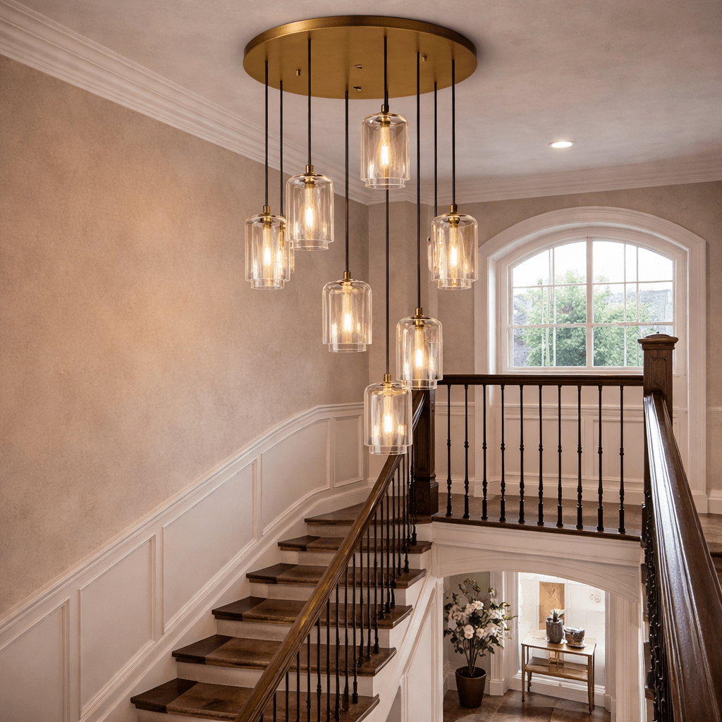 Lcaver Clear Glass Cluster Chandelier