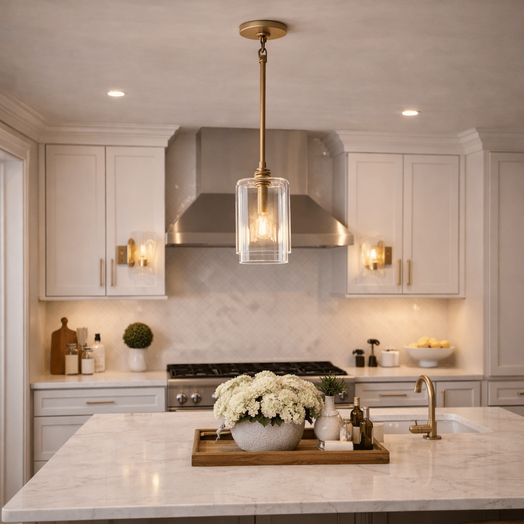 Lcaver Clear Glass Pendant