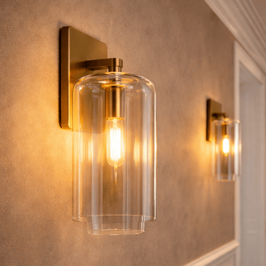 Lcaver Clear Glass Sconce