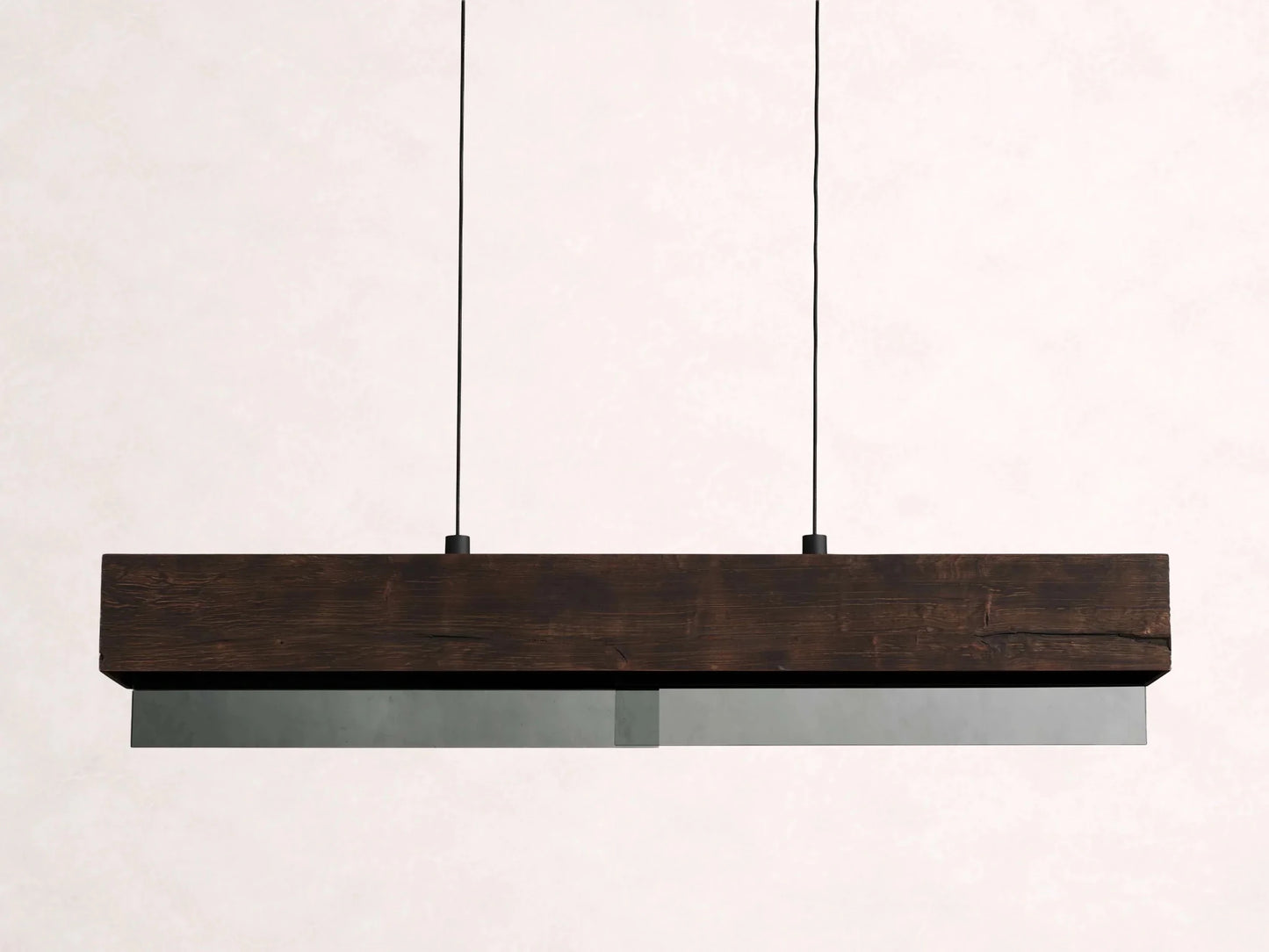 Lena Linear Wood Glass Chandelier 47'' 62" 72"L