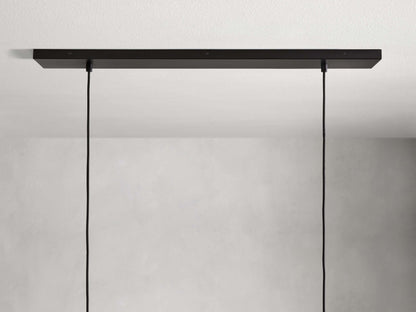 Lena Linear Wood Glass Chandelier 47'' 62" 72"L