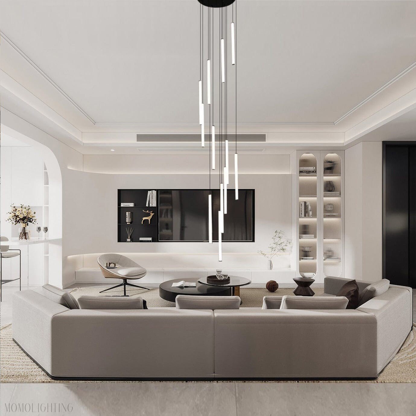 Leonardo Branch Glass Chandelier-Nobipets