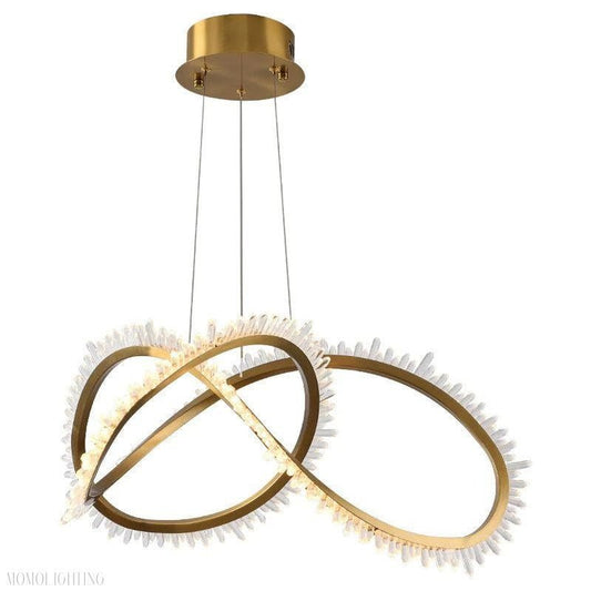 Leti Crystal Ring Chandelier-Nobipets