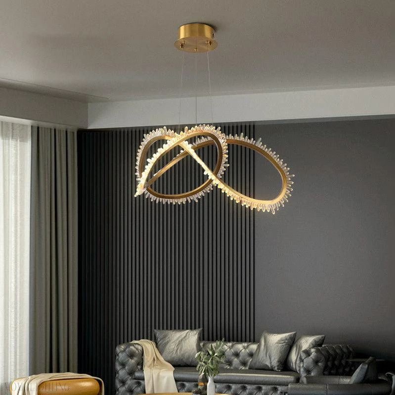 Leti Crystal Ring Chandelier-Nobipets