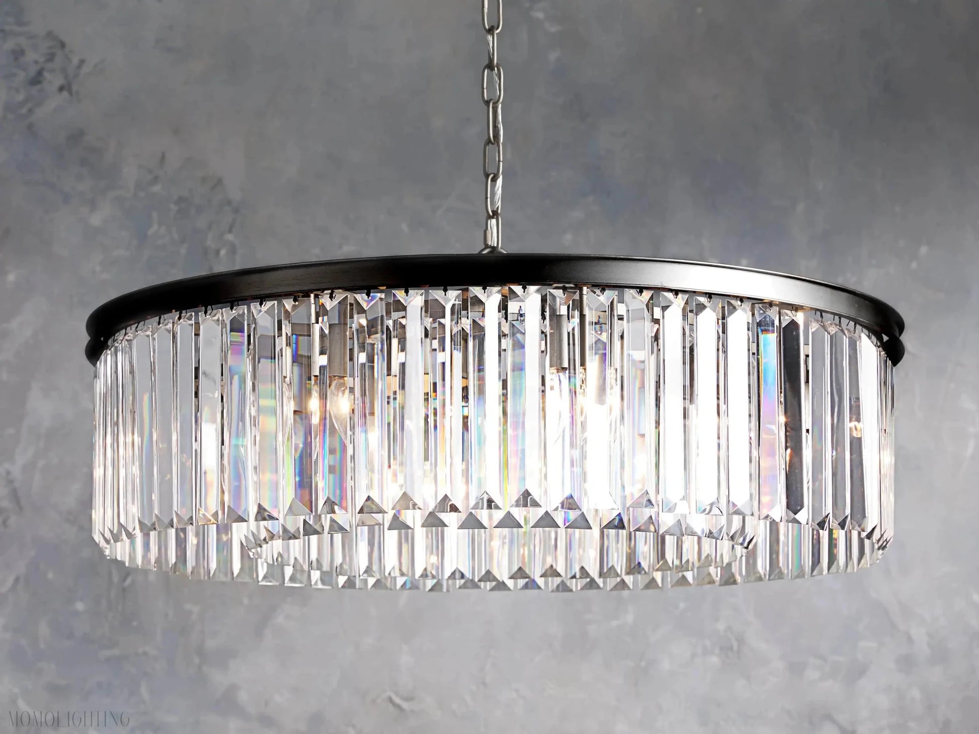 Leyland Round Chandelier-Nobipets