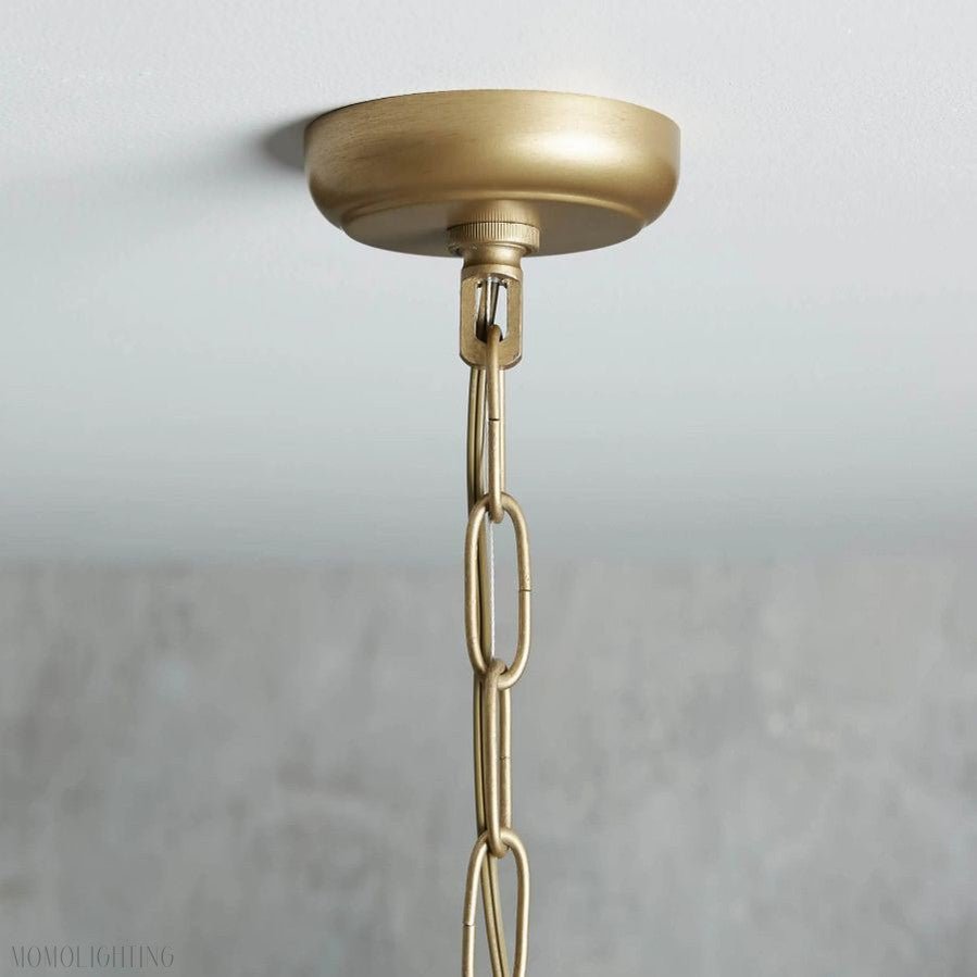 Leyland Round Living Room Glass Chandelier-Nobipets