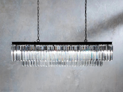 Leyland Tiered Rectangular Chandelier-Nobipets
