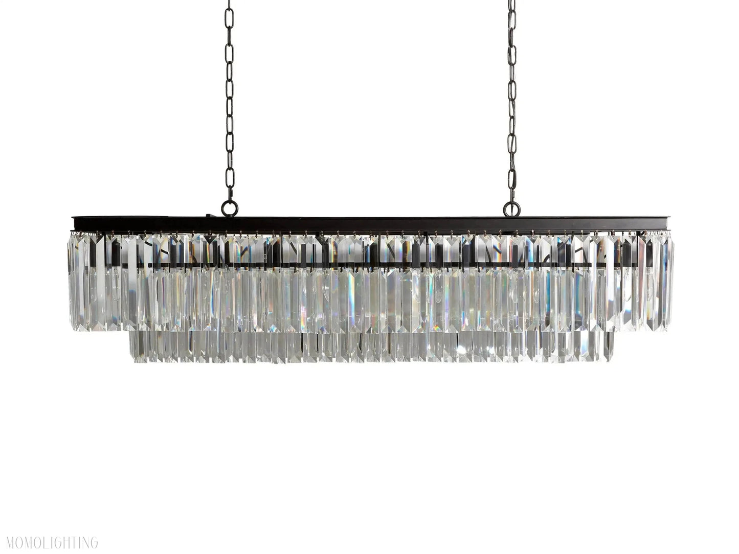 Leyland Tiered Rectangular Chandelier-Nobipets