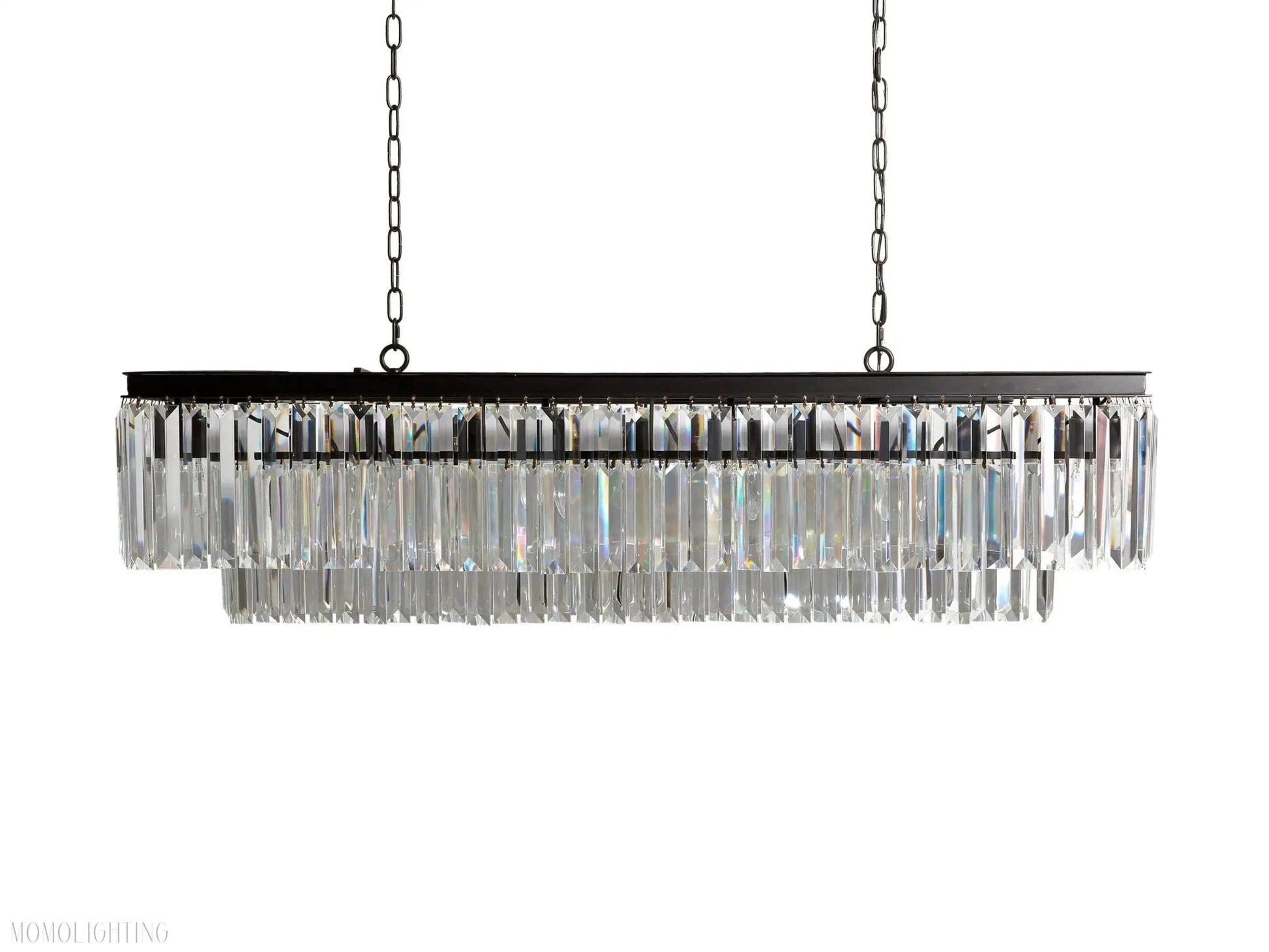 Leyland Tiered Rectangular Chandelier-Nobipets