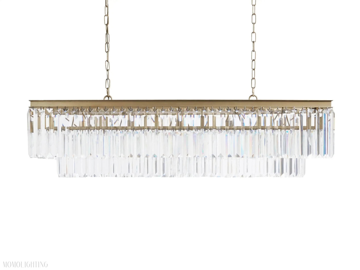 Leyland Tiered Rectangular Chandelier-Nobipets