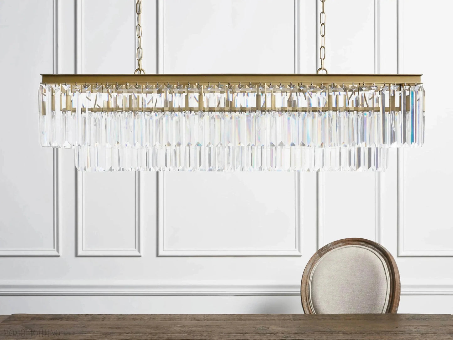 Leyland Tiered Rectangular Chandelier-Nobipets