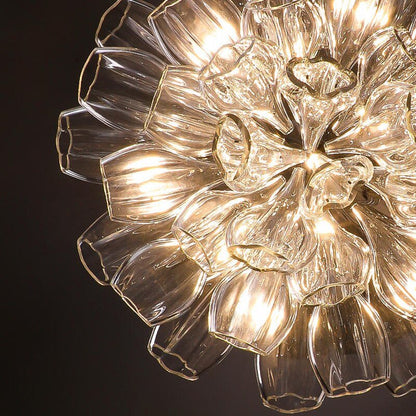 Light Luxury Art Design Petal-like Glass Chandeliers-Nobipets